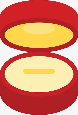 红色情人节圆形首饰盒免抠