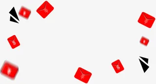 红色漂浮红包海报免抠