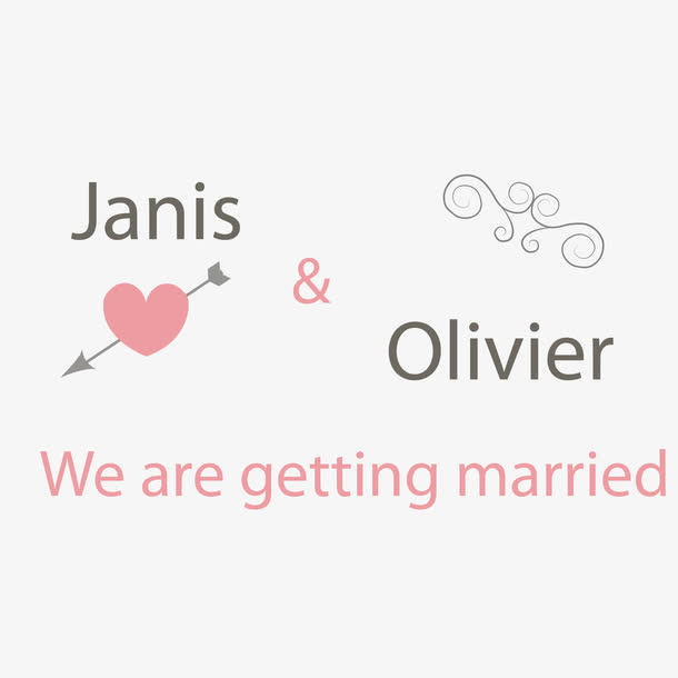 我们结婚了矢量图免抠