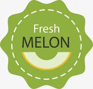 甜瓜标签矢量图免抠