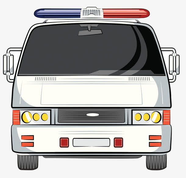 卡通警车免抠