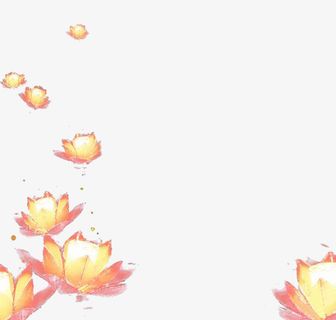 花灯 莲花 河灯 漂浮 元素免抠