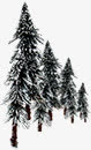 绿色秋冬植物雪花免抠