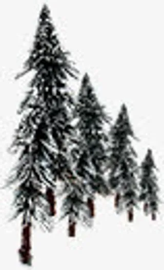 绿色秋冬植物雪花免抠