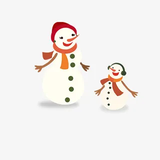 可爱小雪人免抠