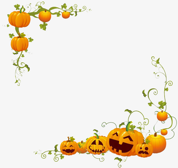 万圣节边框免抠