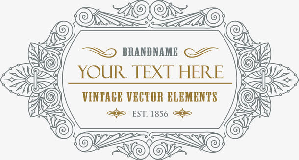 欧式花纹设计免抠