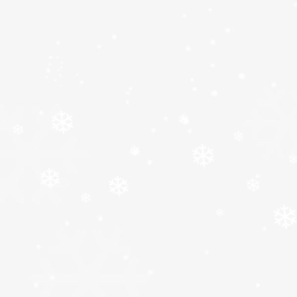 白色雪花漂浮图案免抠