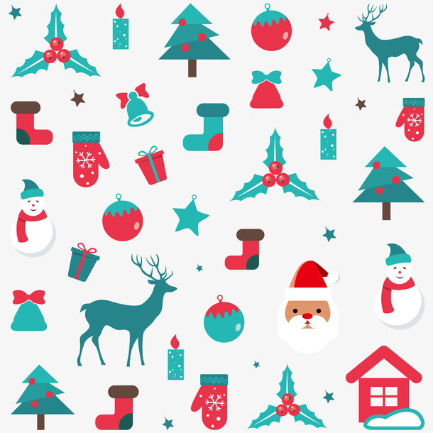 矢量图案类圣诞节底纹免抠
