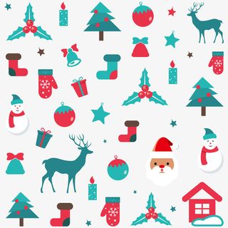 矢量图案类圣诞节底纹免抠