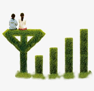 儿童成长绿植阶梯免抠