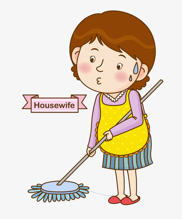 扫地的女人免抠