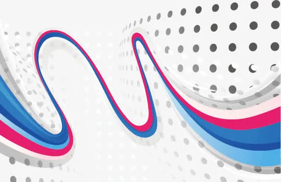 炫彩流动线条免抠