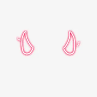 两只小牛角卡通设计免抠