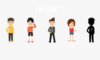 职业人物形象手绘免抠