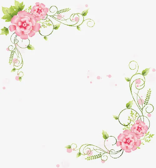 玫瑰花边免抠