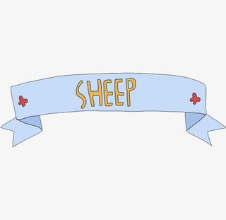 绵羊横幅免抠