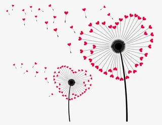 爱心蒲公英下载免抠