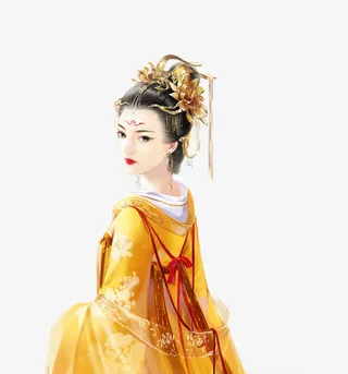 精致妆容古装美女免抠