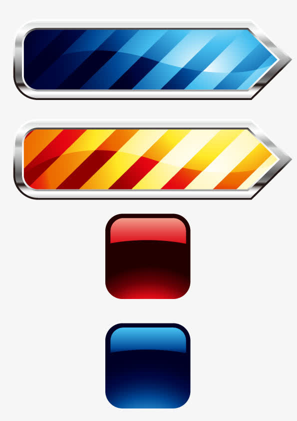 科技蓝色玻璃质感免抠