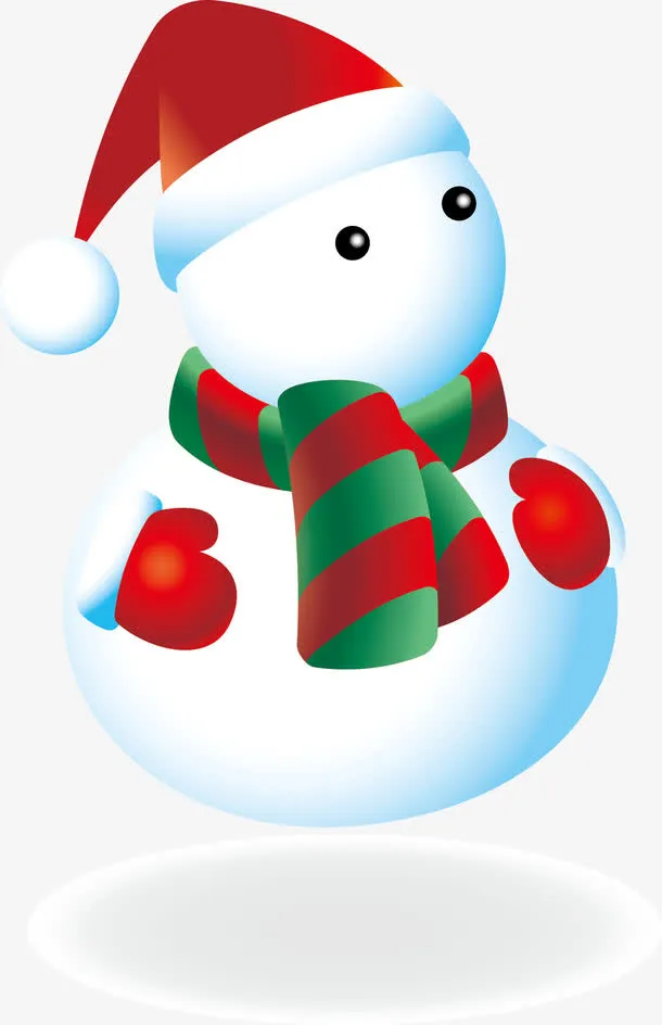 矢量圣诞雪人免抠