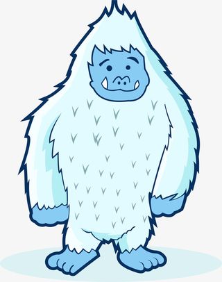 蓝色卡通雪人免抠