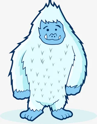 蓝色卡通雪人免抠