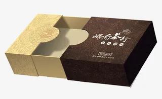 崂府茶行茶叶包装盒免抠
