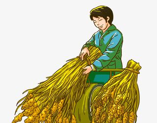 手绘人物插图五一劳动节劳动者收免抠