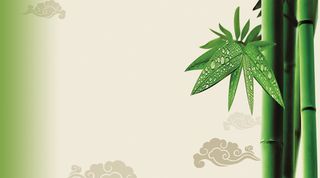 绿色渐变绿竹云纹中国风名片设计背景高清