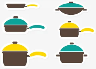 矢量平底锅免抠