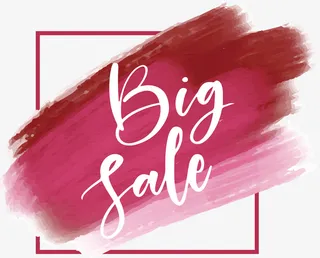 水彩英文设计标签免抠