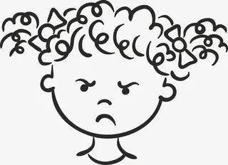 手绘卡通女孩矢量图免抠