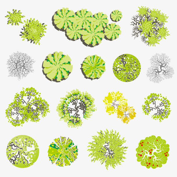 景观设计植物平面图免抠