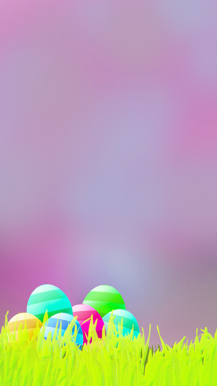 紫色可爱彩蛋绿色背景H5背景高清