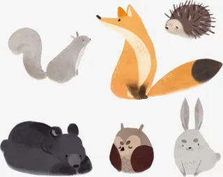 毛茸茸的小动物免抠