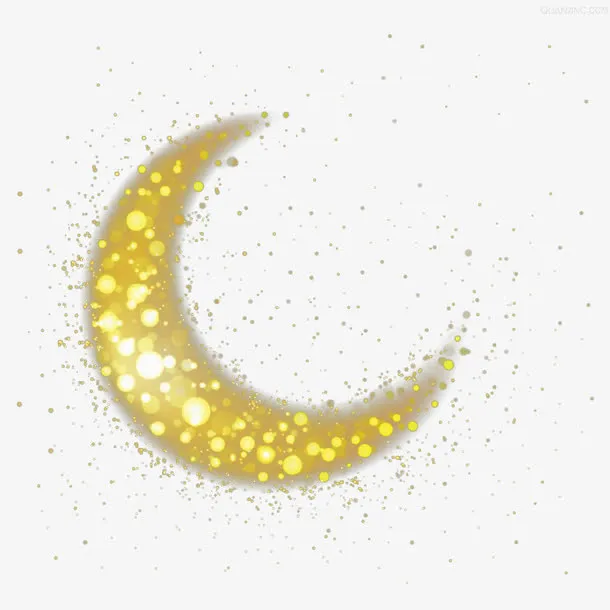 金色发光半弧光圈免抠