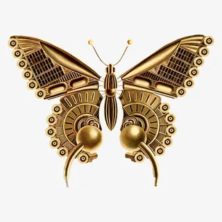 卡通立体机械蝴蝶免抠