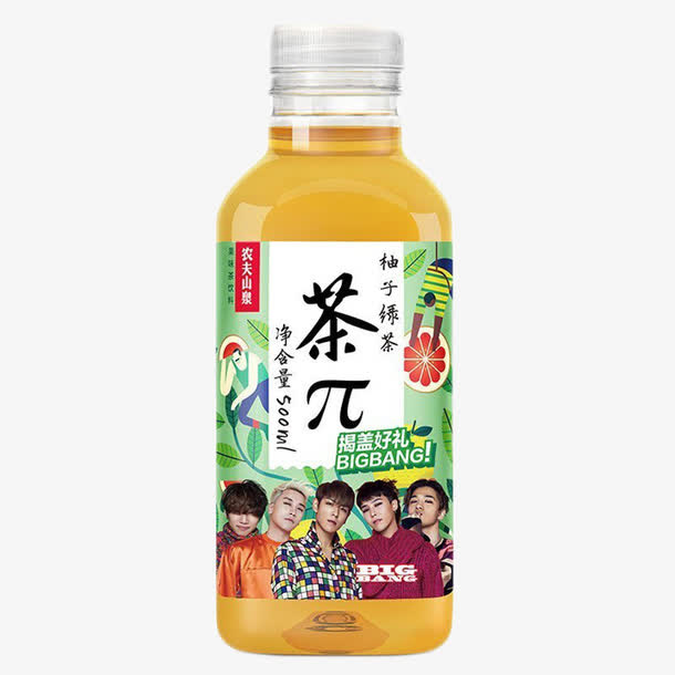 农夫山泉茶兀柚子绿茶免抠