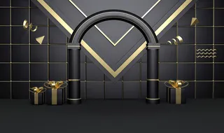 C4D，黑金，舞台，高端高清