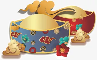 国潮元宝元素素材免抠