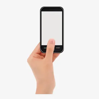 矢量手拿手机免抠