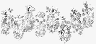 八仙过海素材免抠