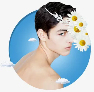 男士洗头用品广告免抠