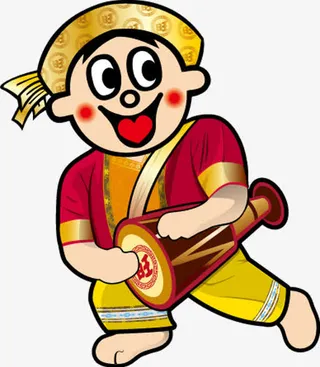 傣族卡通人物元素免抠