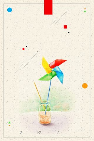 大风车清新海报广告背景高清