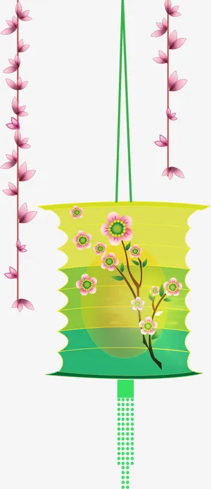 挂着的元宵花灯免抠