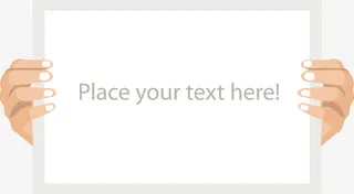 举着纸张的双手免抠