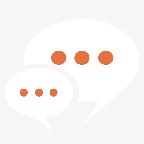 白色对话框免抠