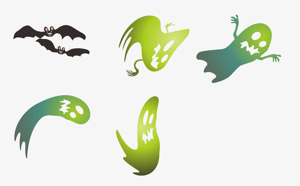 卡通可爱幽灵装饰免抠